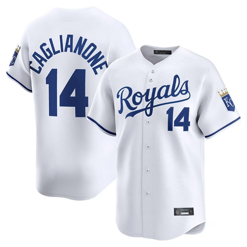 KC.Royals #14 Jac Caglianone Player White Alt Limited Home Ddoa Stitched Jerseys