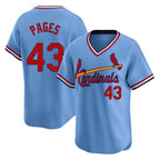 St. Louis Cardinals #43 Pedro Pages Player Light Blue City Connect Home T-shirt Ddoa Stitched Jerseys