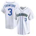 S.Mariners #3 J.P. Crawford Player White Pitch Fashion Game Ddoa Stitched Jerseys