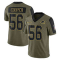 GB.Packers #56 Edgerrin Cooper Player Olive Salute To Service Limited Game Ddoa Stitched Jerseys