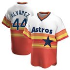H.Astros #44 Yordan Alvarez Player Rainbow Cooperstown Collection T-shirt Ddoa Stitched Jerseys