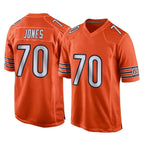 C.Bears #70 Braxton Jones Player Orange Home Game Ddoa Stitched Jerseys
