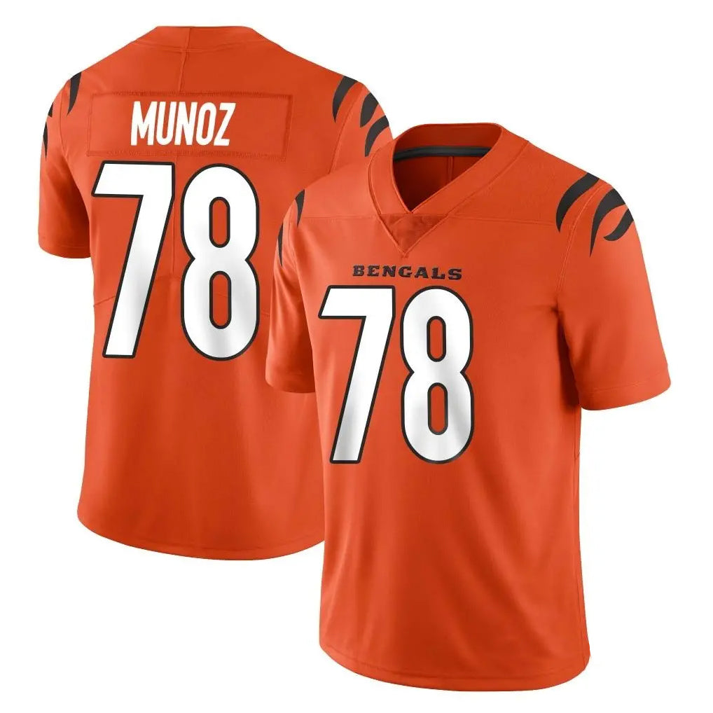 C.Bengals #78 Anthony Munoz Player Orange Vapor Untouchable Limited Home Game Ddoa Stitched Jerseys