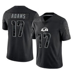 LA.Rams #17 Davante Adams Player Black Limited Reflective Home Game Ddoa Stitched Jerseys