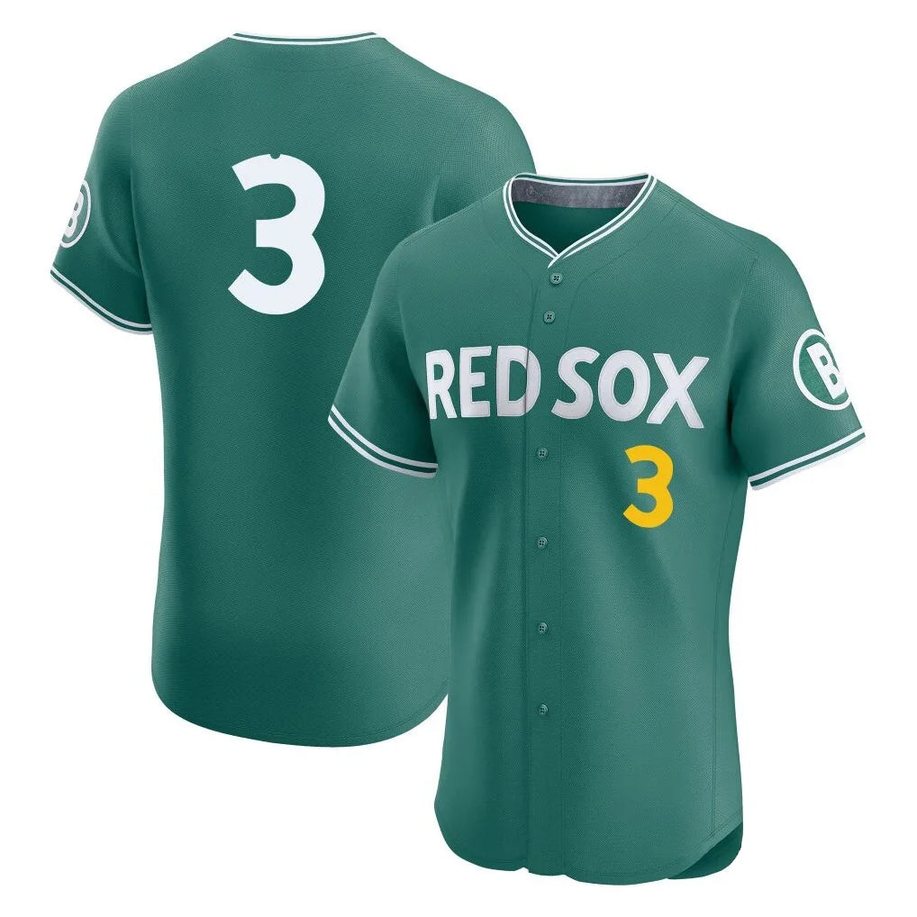 B.Red Sox #3 Ceddanne Rafaela Player Green City Connect Limited Elite Home Game Ddoa Stitched Jerseys