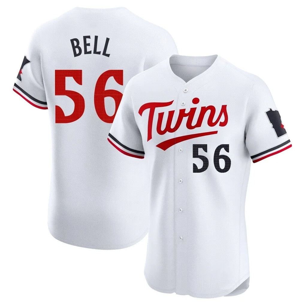 M.Twins #56 Josh Bell Player White Home Limited Elite Ddoa Stitched Jerseys