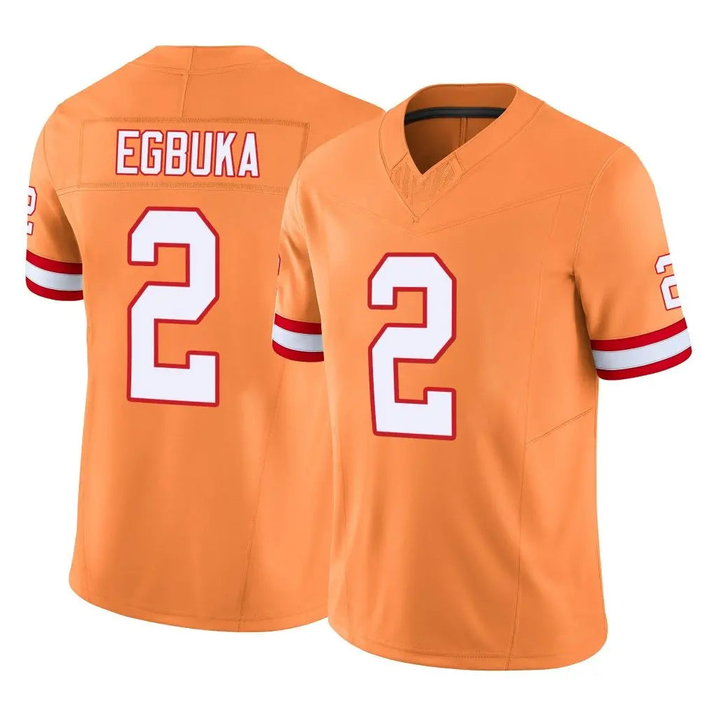TB.Buccaneers #2 Emeka Egbuka Player Orange Limited Vapor F.U.S.E. Home Game Ddoa Stitched Jerseys