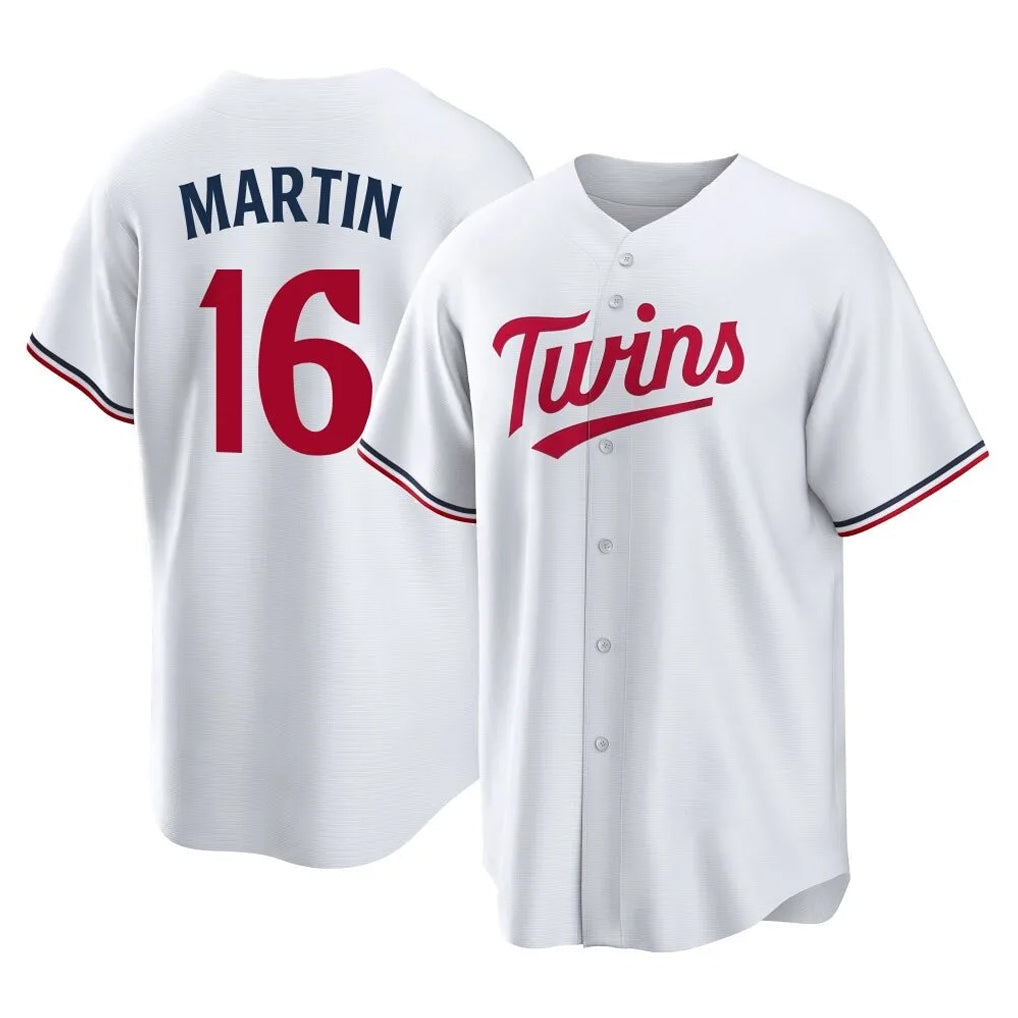 M.Twins #16 Austin Martin Player White Home Game Ddoa Stitched Jerseys