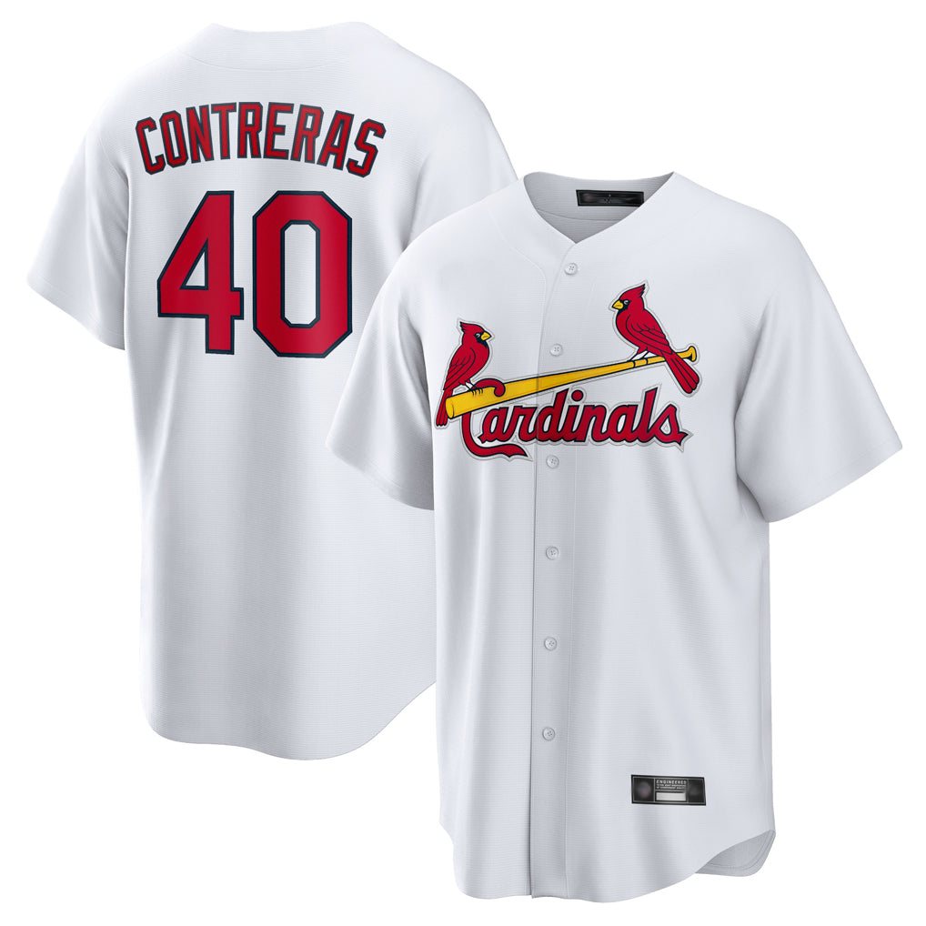 St. Louis Cardinals #40 Willson Contreras Player White Home Game Ddoa Stitched Jerseys