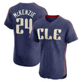 C.Guardians #24 Triston McKenzie Player Navy City Connect Limited Elite Home Ddoa Stitched Jerseys