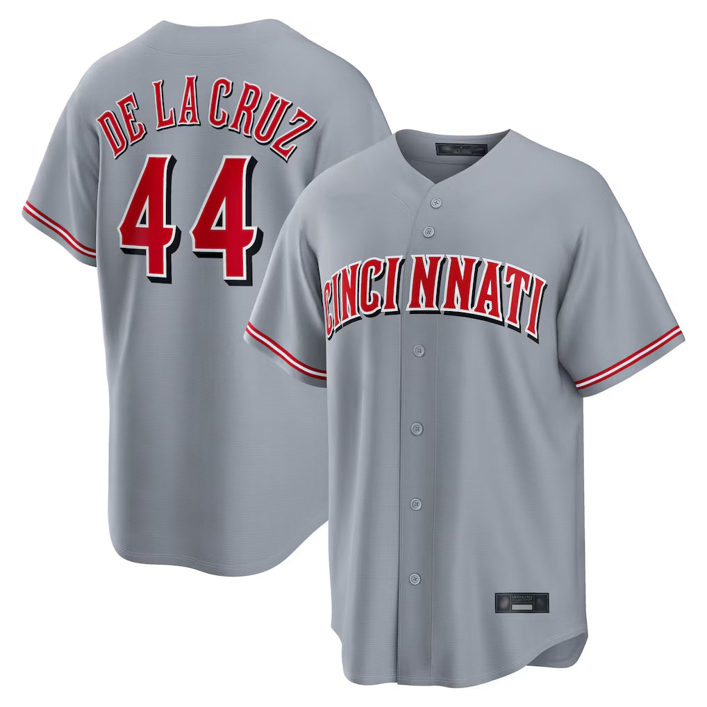 C.Reds #44 Elly De La Cruz Player Gray Home Game Ddoa Stitched Jerseys