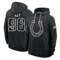 IN.Colts #98 Arden Key Player 2026 Black Logo Pullover Hoodies Limited Game Ddoa Stitched Jerseys