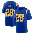 LA.Chargers #28 Kimani Vidal Player Royal Home Game Ddoa Stitched Jerseys