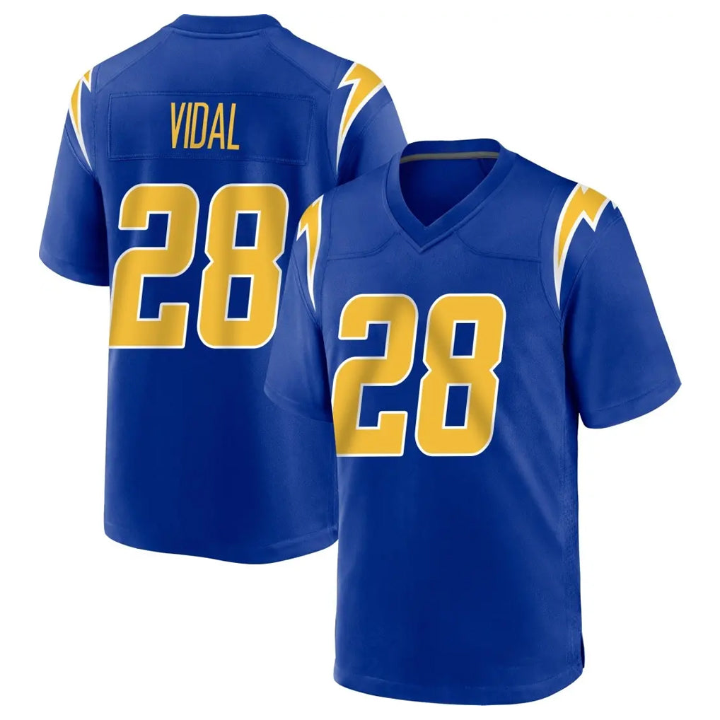 LA.Chargers #28 Kimani Vidal Player Royal Home Game Ddoa Stitched Jerseys