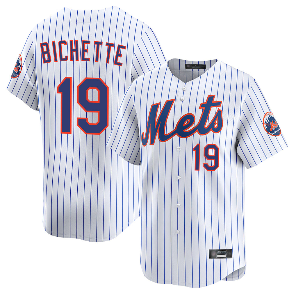 NY.Mets #19 Bo Bichette Player White Home Limited Ddoa Stitched Jerseys