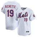NY.Mets #19 Bo Bichette Player White Home Limited Ddoa Stitched Jerseys