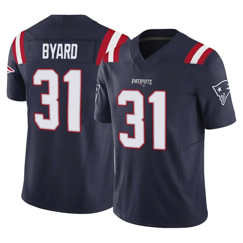 NE.Patriots #31 Kevin Byard Player Navy Limited Vapor F.U.S.E. Home Game Ddoa Stitched Jerseys