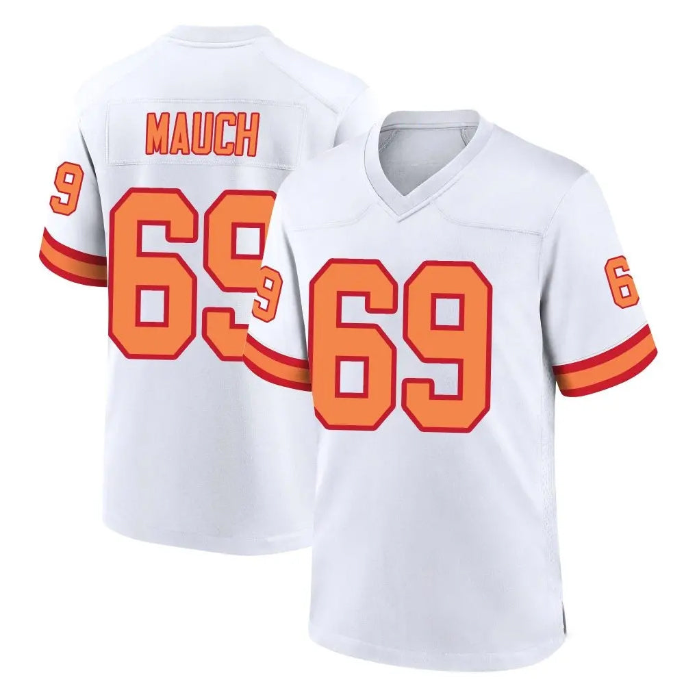 TB.Buccaneers #69 Cody Mauch Player White '76 Home Game Ddoa Stitched Jerseys