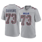 B.Bills #73 Dion Dawkins Player Gray Fashion Home Game Ddoa Stitched Jerseys