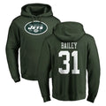 NY.Jets #31 David Bailey Player Green LOGO Pullover Hoodies Limited Game Ddoa Stitched Jerseys