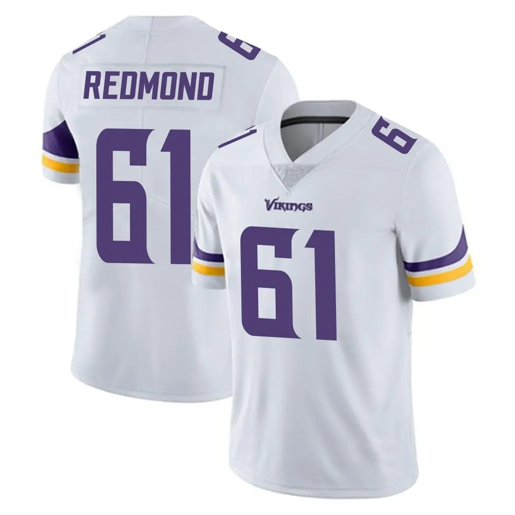 MN.Vikings #61 Jalen Redmond Player White Limited Vapor Untouchable Home Game Ddoa Stitched Jerseys