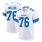 D.Lions #76 Blake Miller Player White Alternate Home Game Ddoa Stitched Jerseys