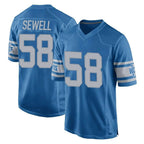 D.Lions #58 Penei Sewell Player Blue Vapor Untouchable Throwback Game Ddoa Stitched Jerseys