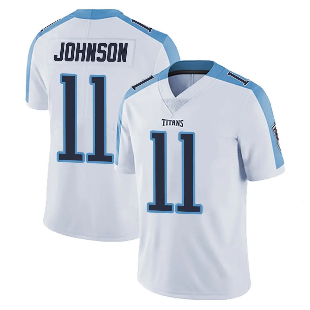 T.Titans #11 Jermaine Johnson II Player White Limited Vapor Untouchable Home Game Ddoa Stitched Jerseys