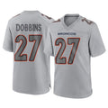 D.Broncos #27 J.K. Dobbins Player Gray Atmosphere Fashion Limited Game Ddoa Stitched Jerseys