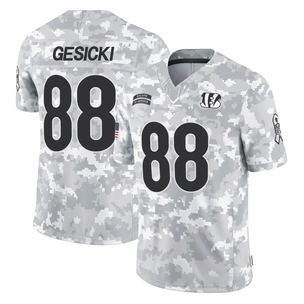 C.Bengals #88 Mike Gesicki Player Arctic Camo Salute to Service Limited Ddoa Stitched Jerseys