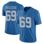 D.Lions #69 Tate Ratledge Player Blue Limited Throwback Vapor Untouchable Ddoa Stitched Jerseys