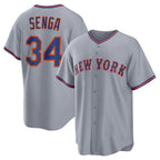 NY.Mets #34 Kodai Senga Player Gray Road Home Game Ddoa Stitched Jerseys