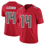 TB.Buccaneers #14 Chris Godwin Jr. Player Red Limited Color Rush Home Game Ddoa Stitched Jerseys
