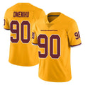 W.Commanders #90 Charles Omenihu Player Gold Limited Color Rush Home Game Ddoa Stitched Jerseys