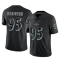 B.Ravens #95 Tavius Robinson Player Black REFLECTIVE Limited Ddoa Stitched Jerseys