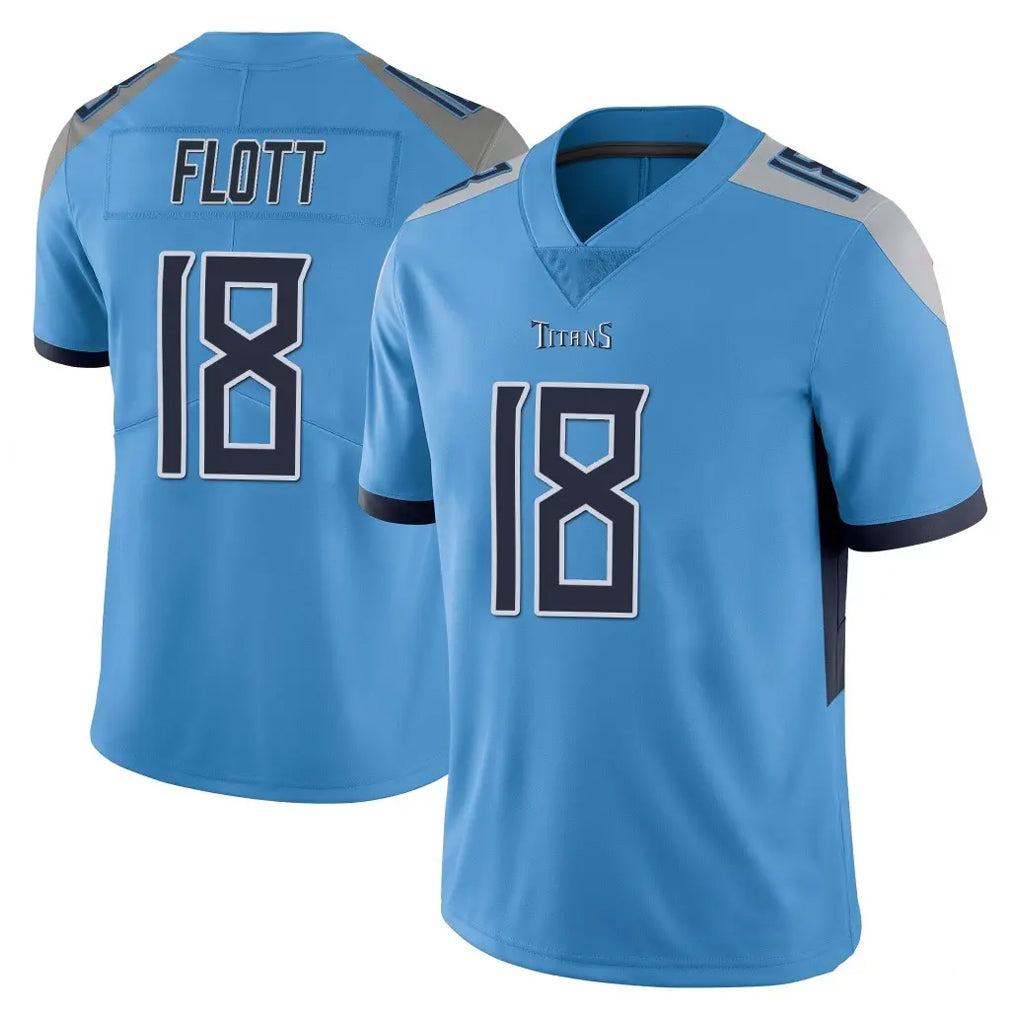 T.Titans #18 Cor'Dale Flott Player Light Blue Limited Vapor Untouchable Home Game Ddoa Stitched Jerseys