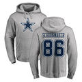 D.Cowboys #86 Luke Schoonmaker Player Gray LOGO Pullover Hoodie Limited Ddoa Stitched Jerseys