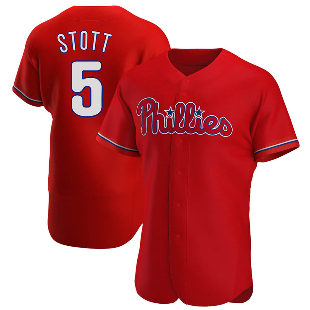 P.Phillies #5 Bryson Stott Player Red Home Limited Elite Ddoa Stitched Jerseys