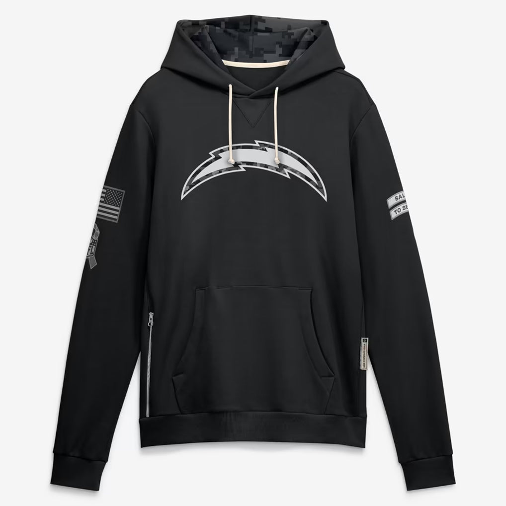 LA.Chargers 2026 Black Logo Pullover Hoodies Limited Game Ddoa Stitched Jerseys