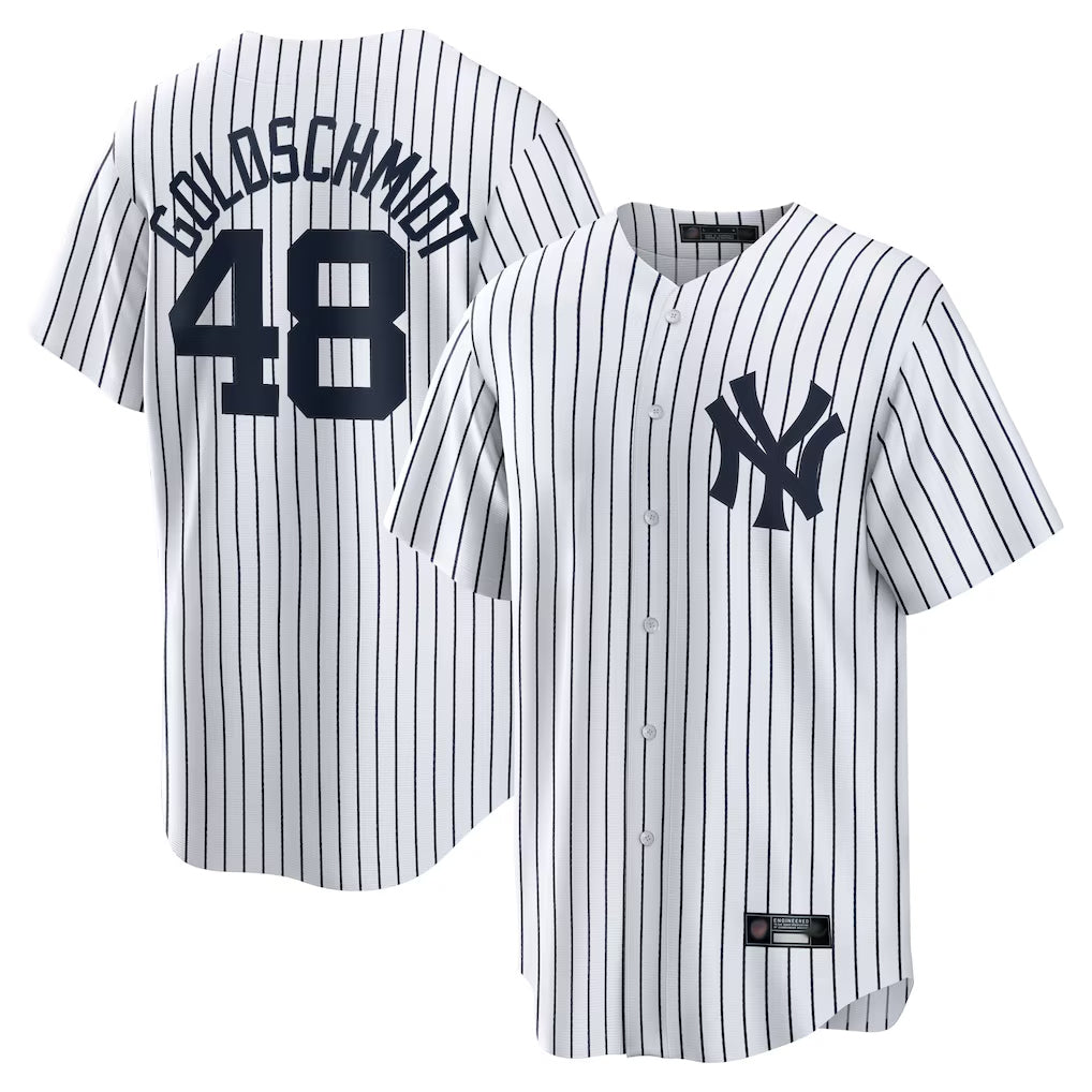 NY.Yankees #48 Paul Goldschmidt Player White Game Home Ddoa Stitched Jerseys
