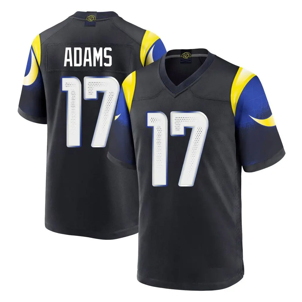 LA.Rams #17 Davante Adams Player Black Midnight Rivalries Collection Home Game Ddoa Stitched Jerseys