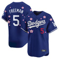 LA.Dodgers #5 Freddie Freeman Player White Tokyo Series Vapor Premier Royal Ddoa Stitched Jerseys
