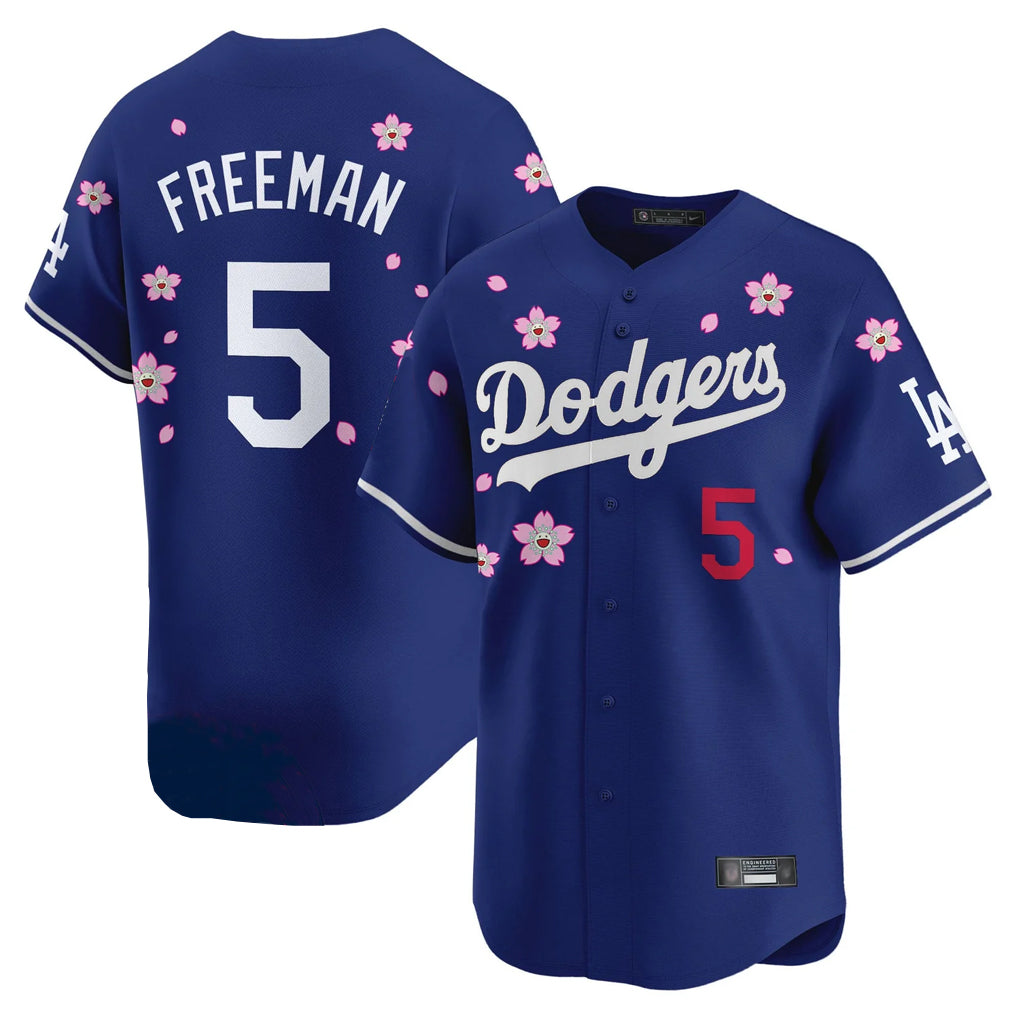 LA.Dodgers #5 Freddie Freeman Player White Tokyo Series Vapor Premier Royal Ddoa Stitched Jerseys