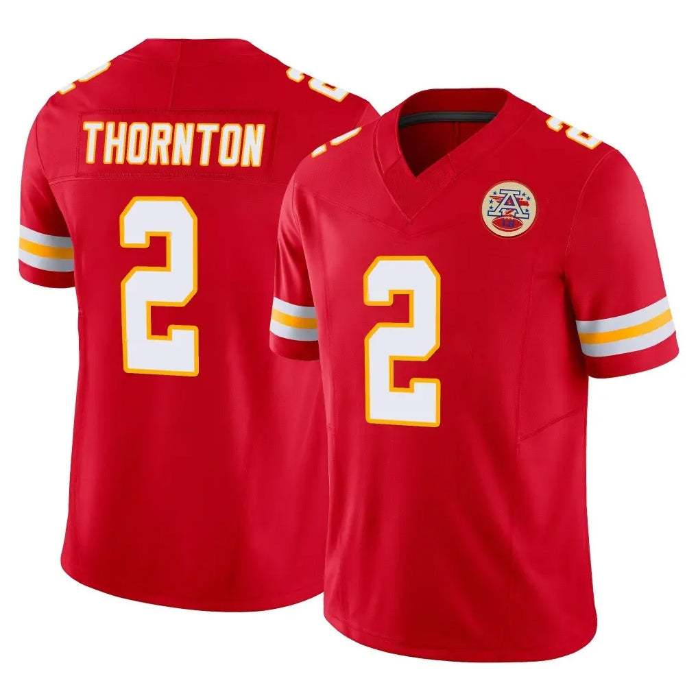 KC.Chiefs #2 Tyquan Thornton Player Red Limited Vapor F.U.S.E. Home Game Ddoa Stitched Jerseys