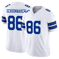 D.Cowboys #86 Luke Schoonmaker Player White Limited Vapor F.U.S.E. Home Game Ddoa Stitched Jerseys