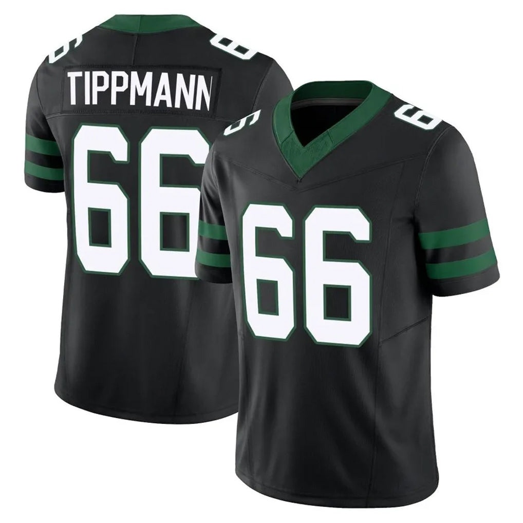 NY.Jets #66 Joe Tippmann Player Black Limited Legacy Vapor F.U.S.E. Home Game Ddoa Stitched Jerseys