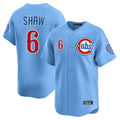 C.Cubs #6 Matt Shaw Player Light Blue Limited Home Ddoa Stitched Jerseys