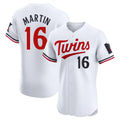 M.Twins #16 Austin Martin Player White Home Limited Elite Ddoa Stitched Jerseys