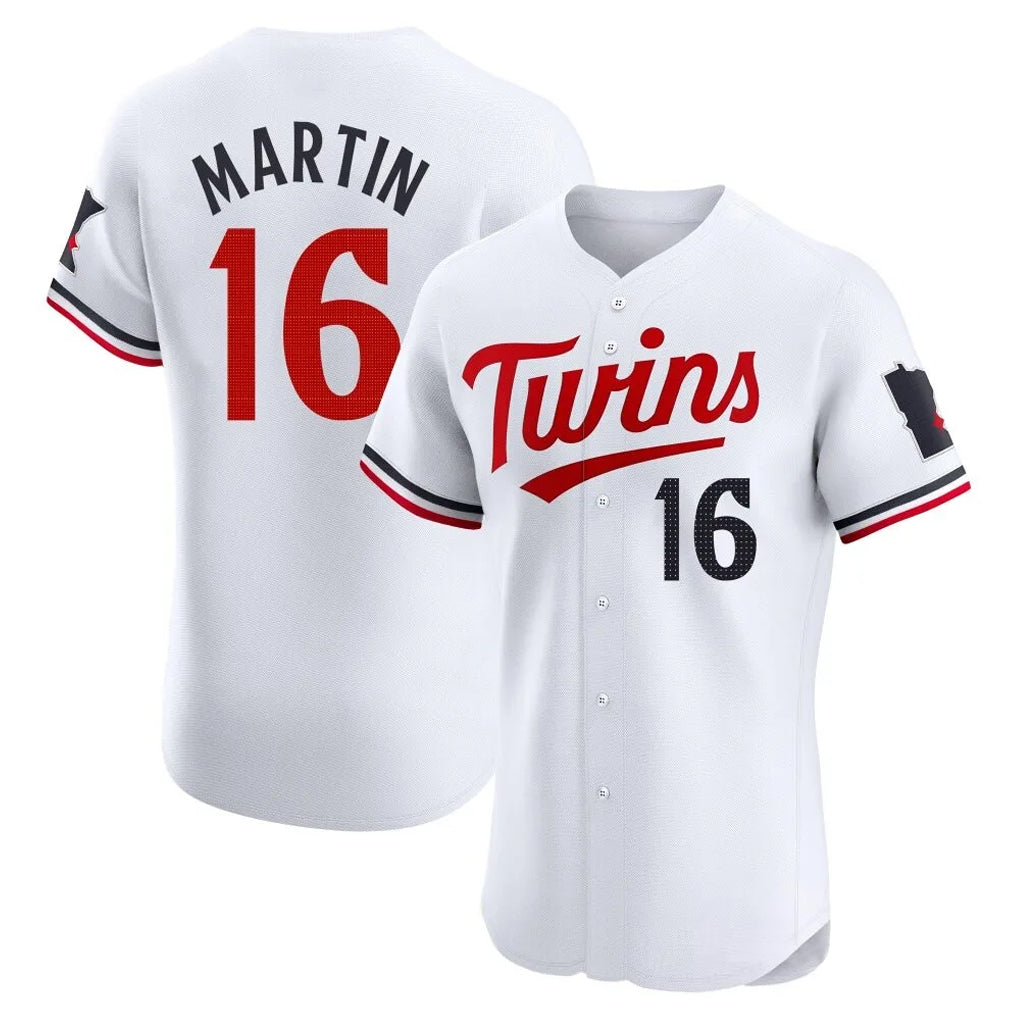 M.Twins #16 Austin Martin Player White Home Limited Elite Ddoa Stitched Jerseys