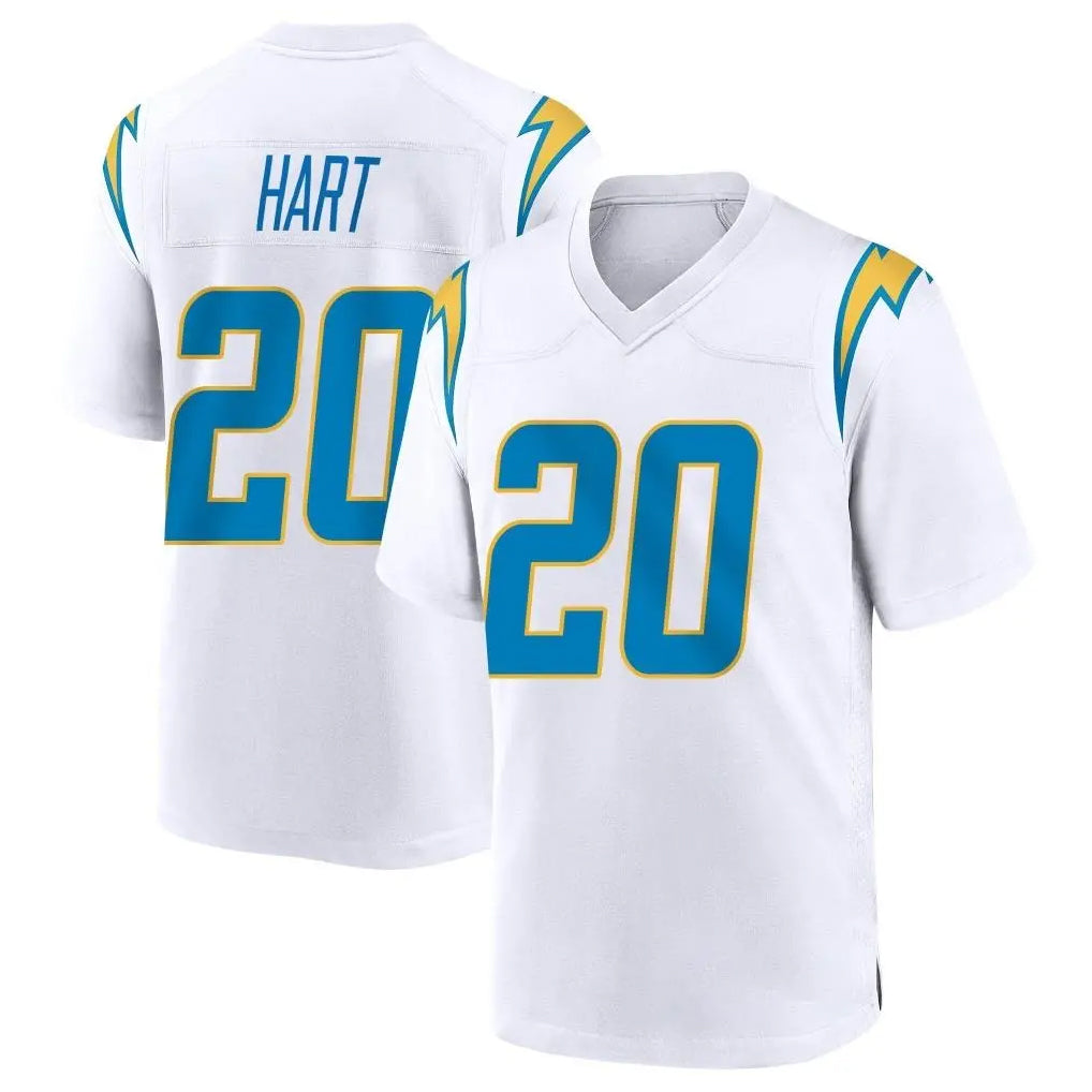 LA.Chargers #20 Cam Hart Player White Home Game Ddoa Stitched Jerseys